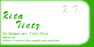 rita tietz business card